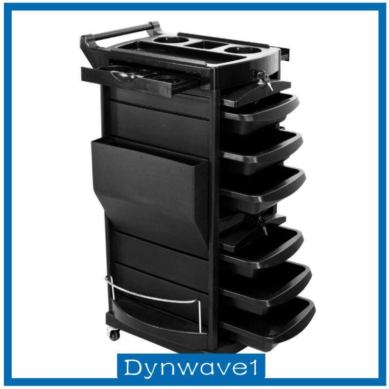 [Dynwave1] Multi-Layer Locking Salon Storage Trolley Easy to Move Salon Trolley Space Saving Hair St