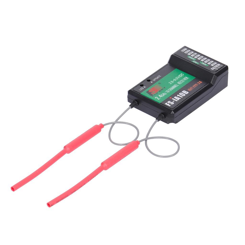 FS-iA10B RC เครื่องบินเฮลิคอปเตอร์ตัวรับสัญญาณ 2.4G 10CH สำหรับ FS-i6 FS-i6S FS-i6X FS-i10 เครื่องส่