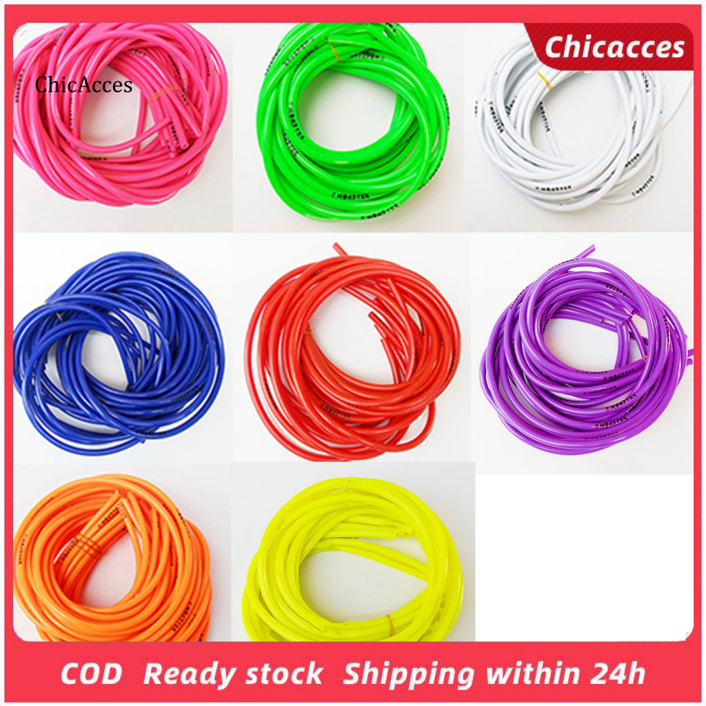 <ChicAcces>Universal Motorcycle Bike 1M Petrol Fuel Hose ท่อน้ํามันแก๊ส 5 มม.I/D 8 มม.O/D Tube