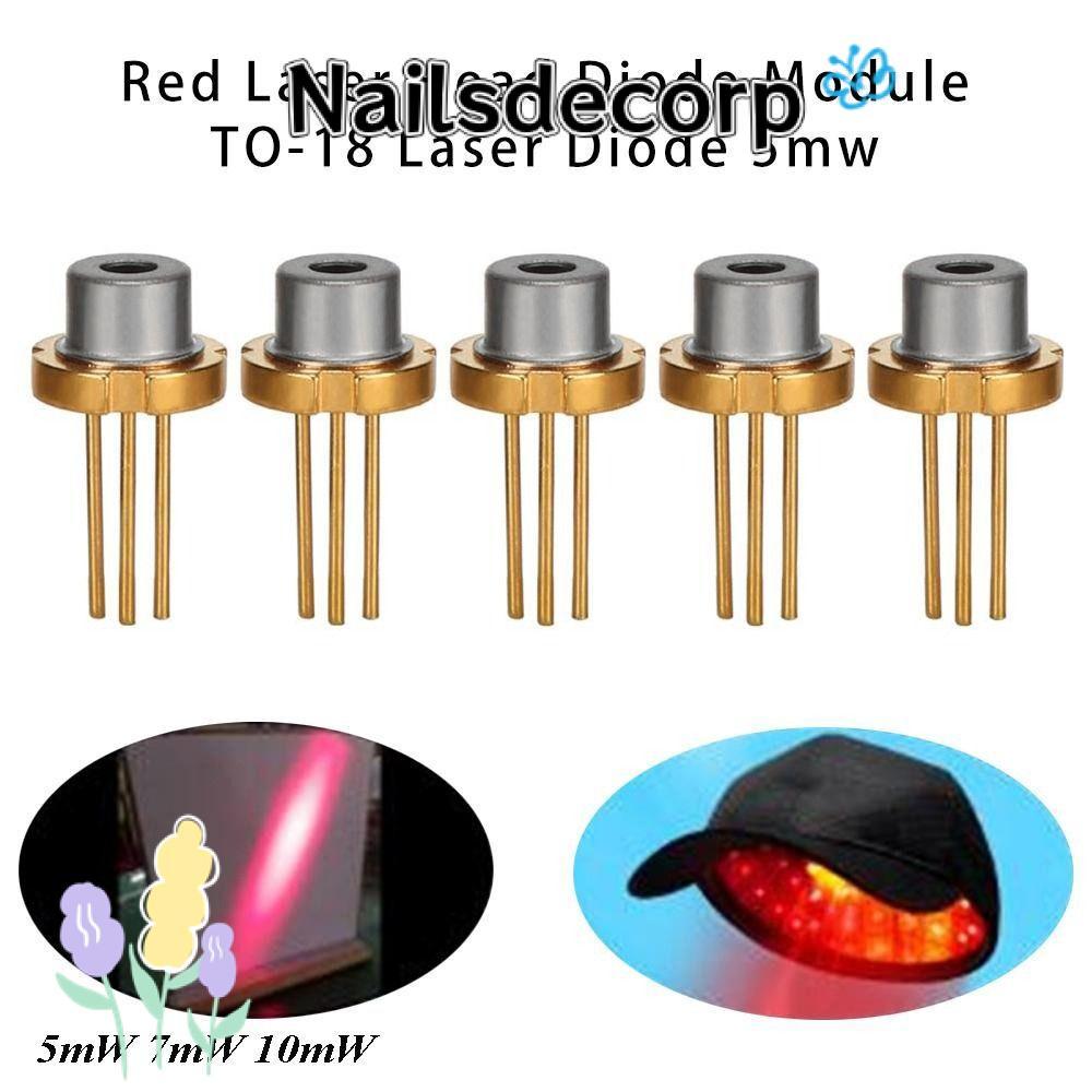 NAILS ปากกาเลเซอร์สีแดงไดโอดโมดูล, 5mW 7mW 10mW ขาตั้งกล้อง DIY พลังงานสูงการเผาไหม้อินฟราเรด, คุณภา