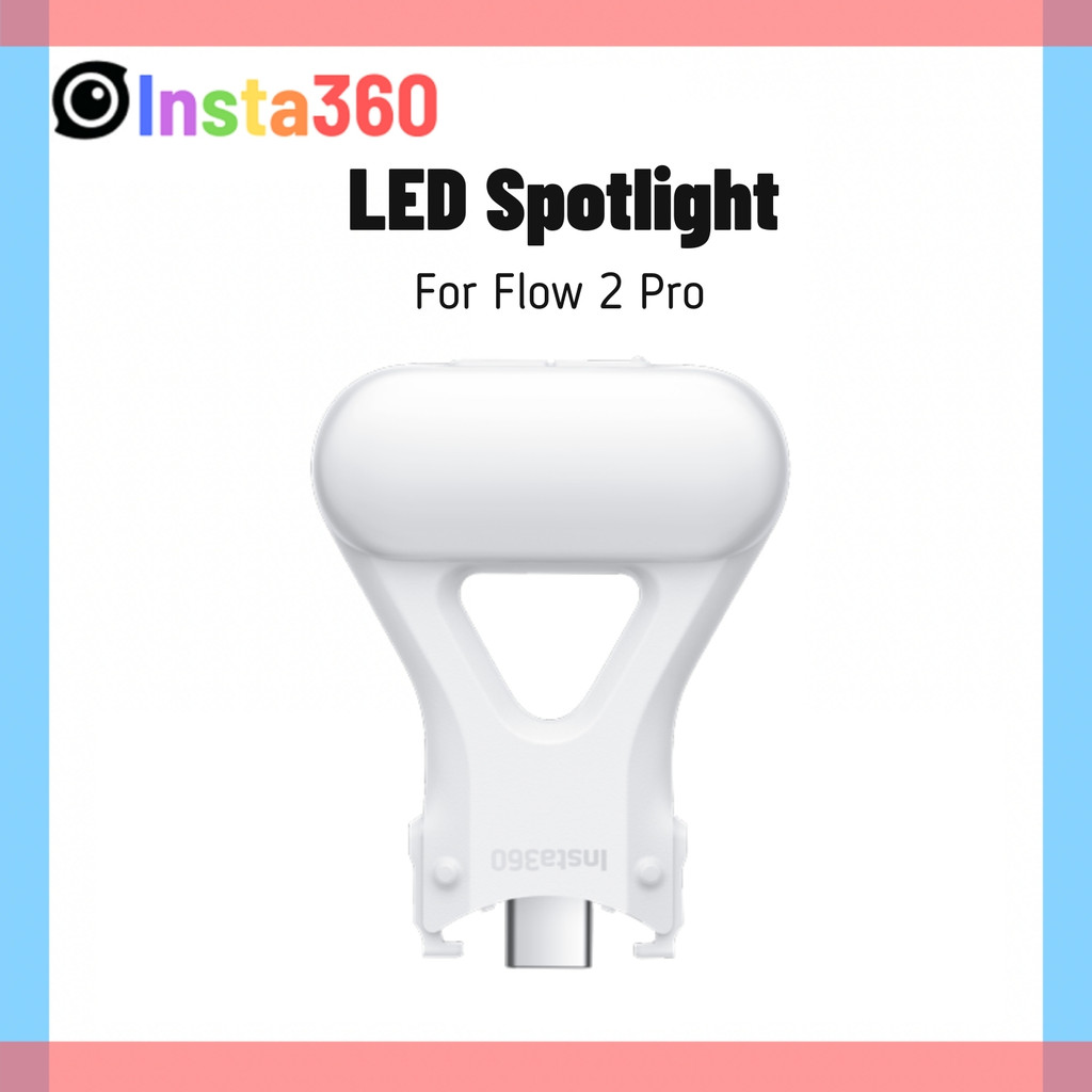 Insta360 Flow 2 Pro LED Spotlight Bright ความสว่างเติมแสงไฟฉายสําหรับ Insta 360 Flow2 Pro อุปกรณ์เสร