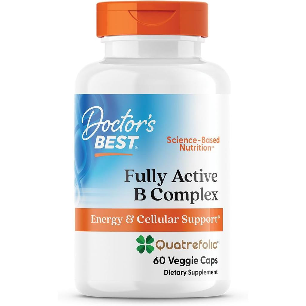 DoctorsBestFullyActiveVitaminBComplexforMen&Women-SuperComplexwith MethylatedB12&Foulate,B6,Biotin,P