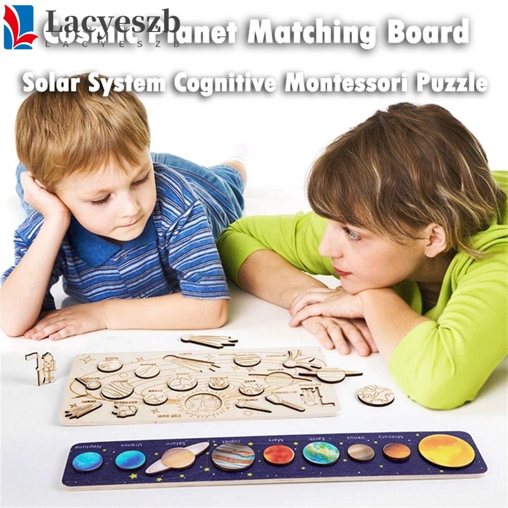 LACYESZB Solar System Puzzle Planet Matching Boy Girl Early Learning Learning Learning ของเล่นเด็ก S