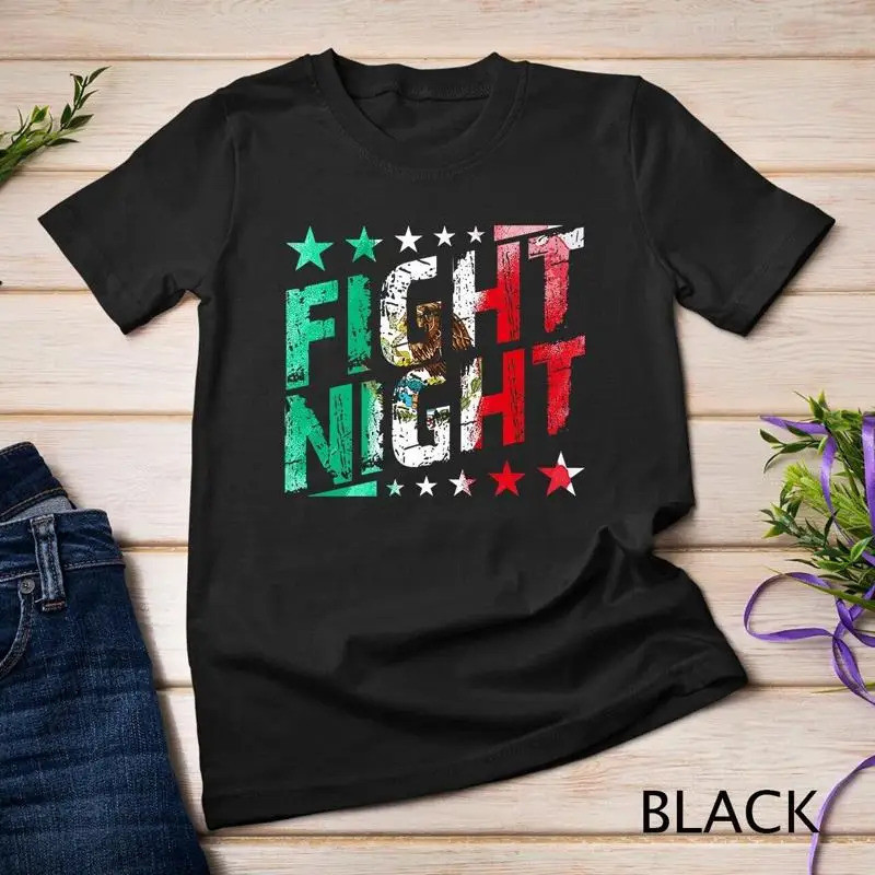 พร้อมส่ง ✅ เสื้อยืดพรีเมียมธีมแฟนมวยเม็กซิกัน Fight Night สำหรับทุกเพศ