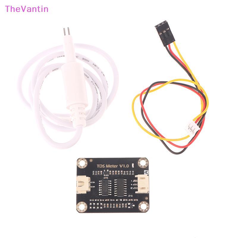 TheVantin TDS Sensor เซ็นเซอร์การนําไฟฟ้าสําหรับการตรวจจับของเหลวโมดูลตรวจสอบคุณภาพน้ํา DIY TDS ออนไ