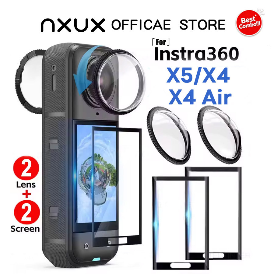 PC เลนส์ Guards Anti-Scratch ฟิล์ม ป้องกันหน้าจอสําหรับ Insta360 X4Air X5 X4 Lens Guard อุปกรณ์เสริมกล้อง-2 PACK
