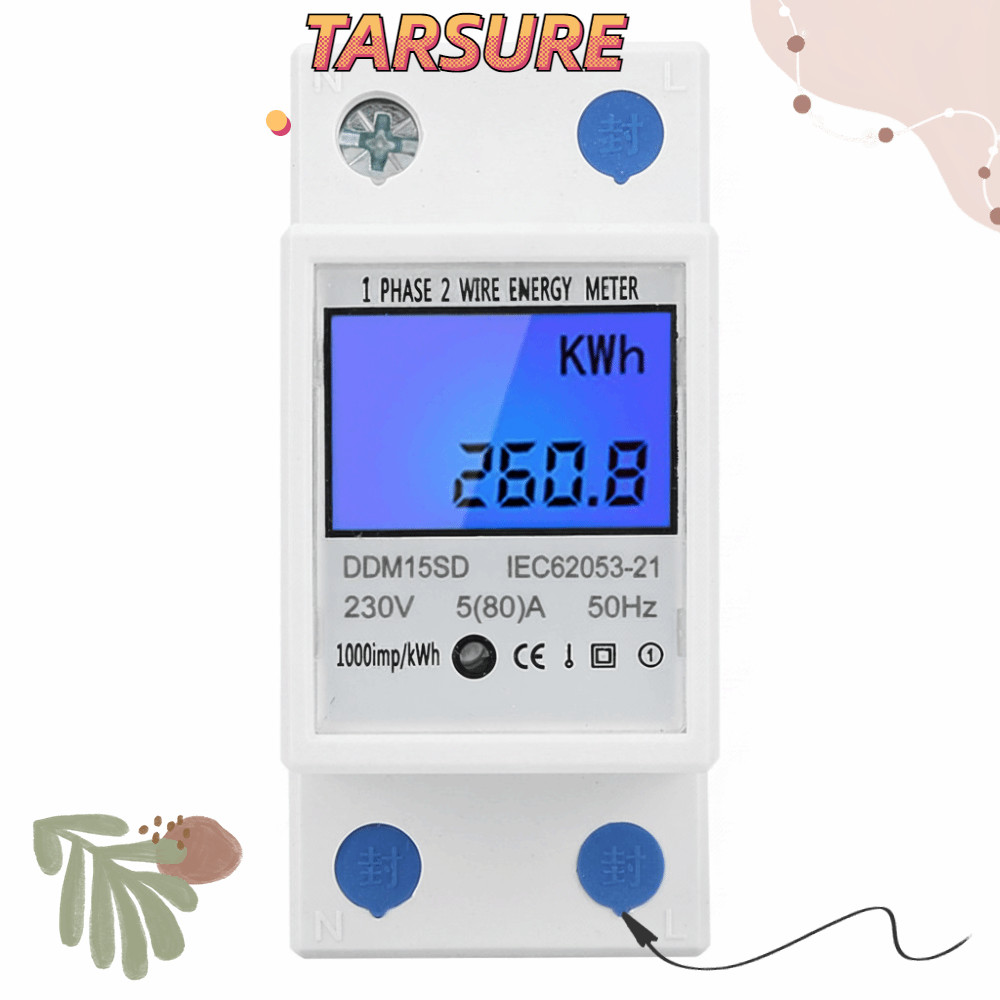 TARSURR เครื่องวัดพลังงาน, 5-80A DDM15SD KWh Meter, Precision Metering 220 V/230 V อิเล็กทรอนิกส์ KW