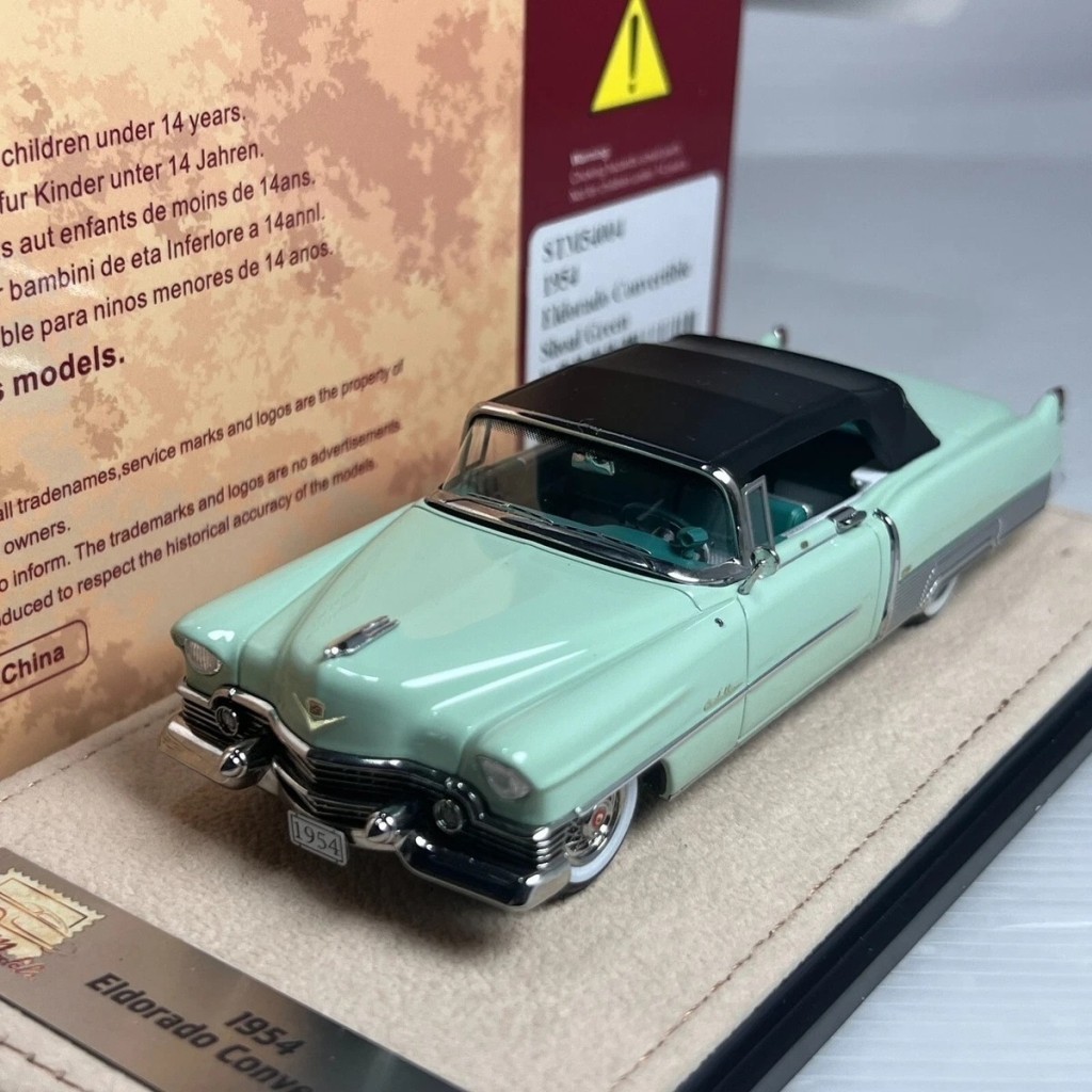 [คลังสินค้าพร้อม] [Sale] 1/43 GLM Stamp Cadillac Eldorado 1954 Convertible Light Beach Green