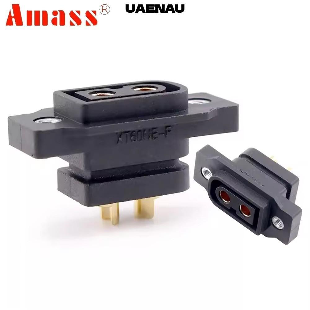 UAENAU XT90NE-F Connector, 3.5 มม./4 มม.DC500V XT60NE-F ปลั๊ก,สีดําสีเหลืองทอง Amass Connector RC อุ