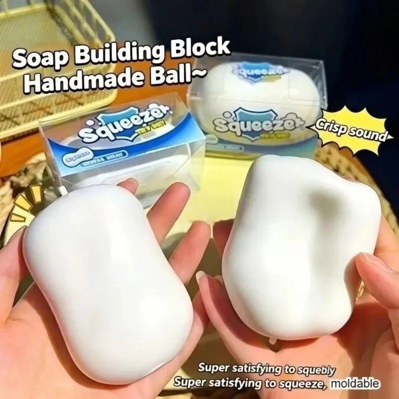 Crunchy Soap Squishy Fidget Toy ASMR Sound Squeeze Stress Relief Decompression Hand Toy