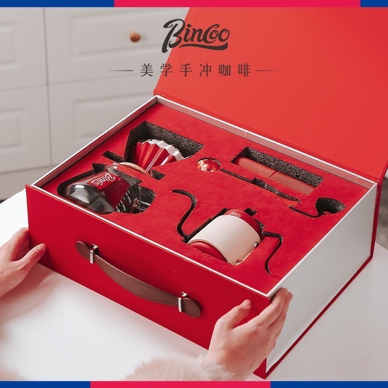 Hand Drip Coffee Pot Set Gift Box Hand Crank Grinder Coffee Set Hand Crank Grinder Coffee Grinder