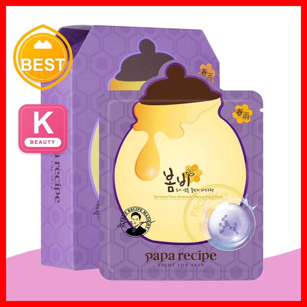 [สูตรพ่อ] Bombee Pore Ampoule Honey Mask Pack, 25g, 10pack / Honey Mask / Pore Tightening by Korea P