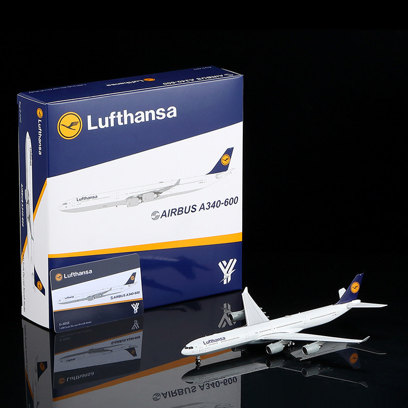 YY Wings 1/400 Hensa Airlines A340-600 เครื่องบินโลหะ รุ่น D-AIHZ
