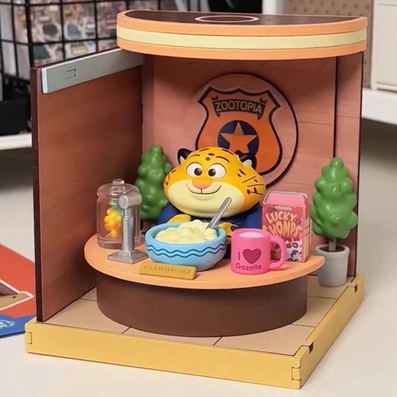 แท้ Yuanye Culture Zootopia ประกอบฉากกล่องตาบอดหุ่นของขวัญ DIY