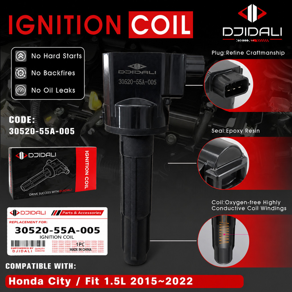 คอยล์จุดระเบิด 30520-55a-005 สําหรับเมืองพอดี 1.5l 2015~2022 30520-55a-0050
