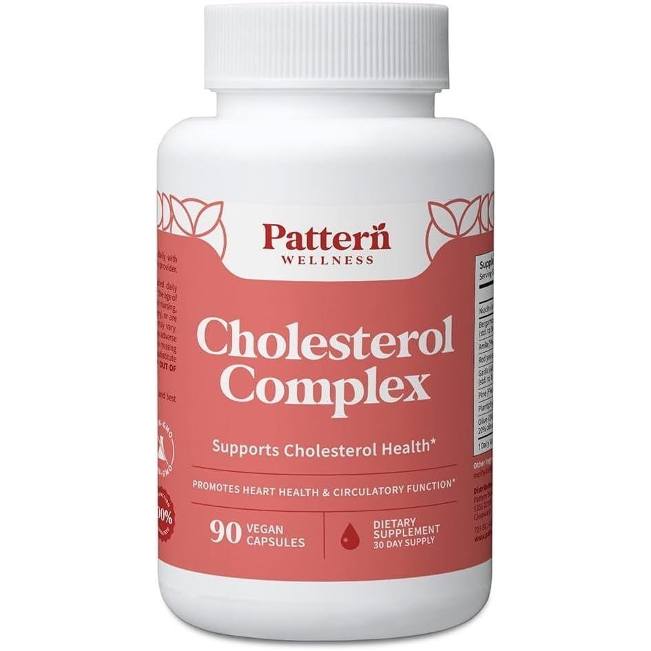 PatternWellnessCholesterolComplex–รองรับโดยรวมWell-Being–3rdPartyLabTested–90VeganCapsules SE10 3K7B