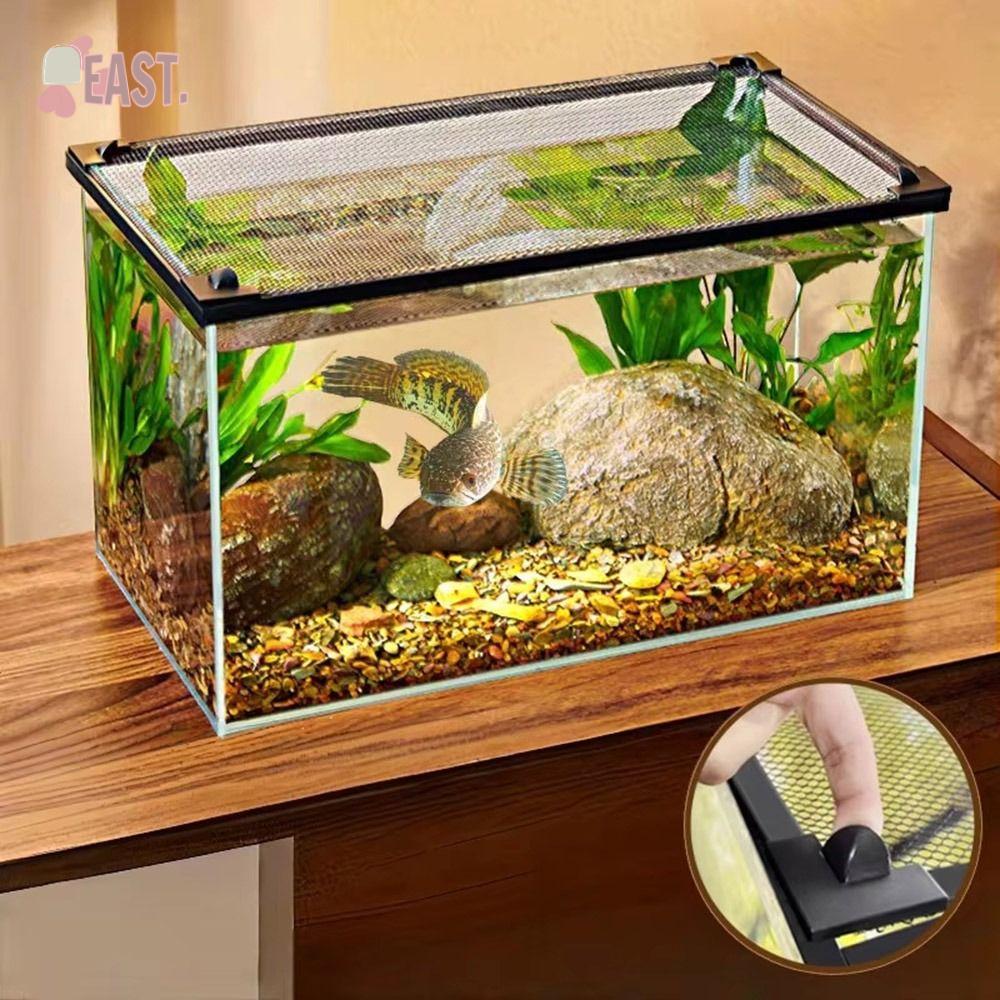 EASTS ฝาครอบฝาตู้ปลา, แม่เหล็ก DIY Aquarium Anti-jump ,ทนทานติดตั้งง่ายถังปลาตาข่ายฝาปิด Aquarium