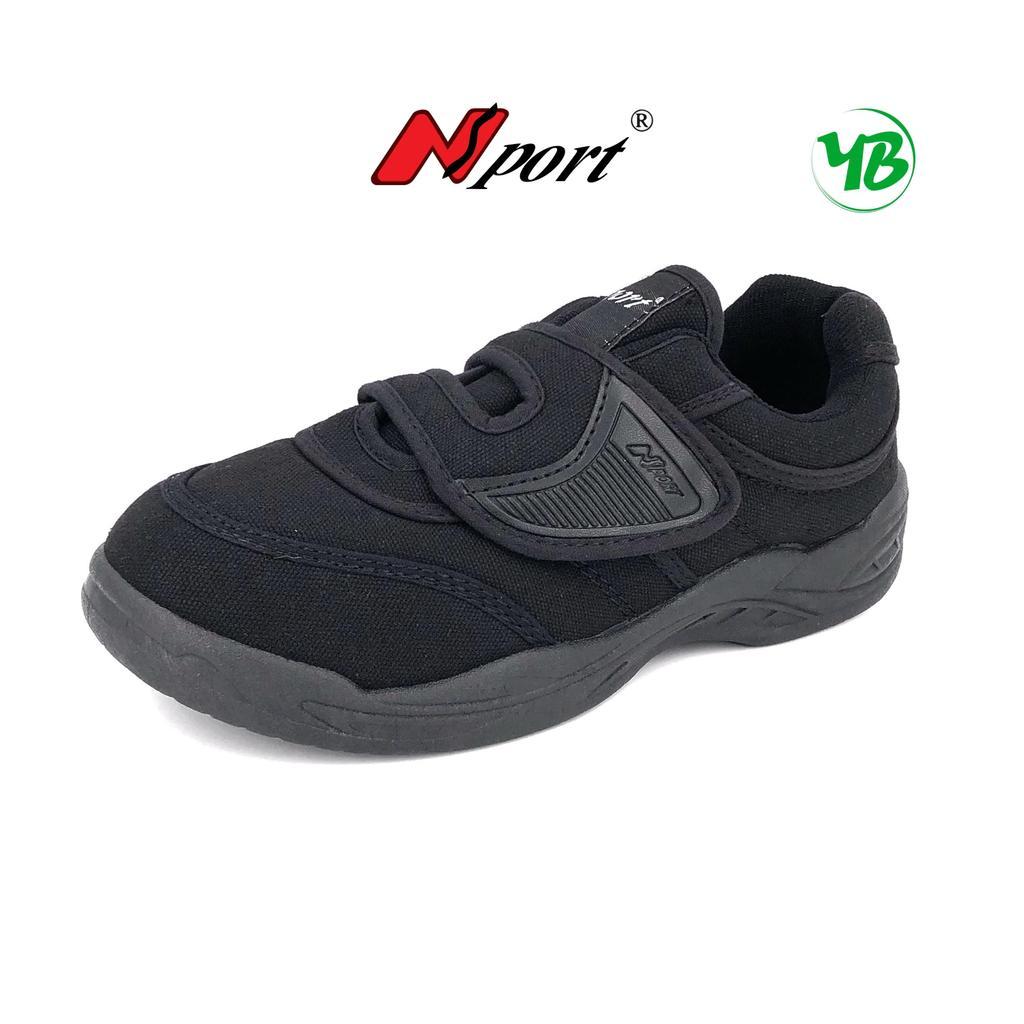 Nsport Kids/Youth Unisex Black Velcro School Shoes 359/6459-1019BK