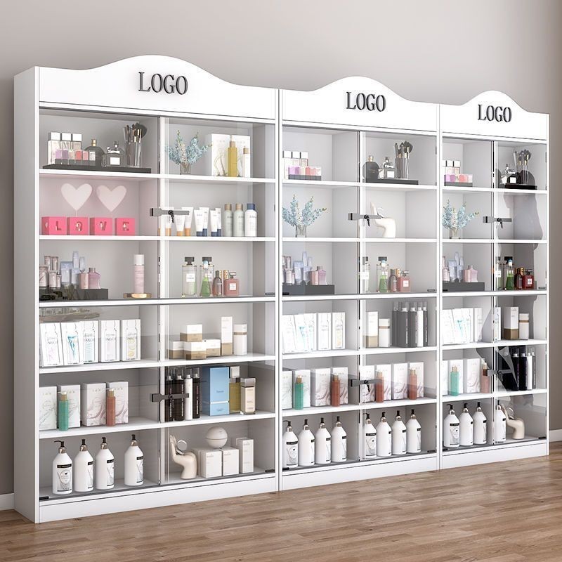 Display Glass Cabinet With Lock Bookcase Commercial Gift Cabinet Container Cosmetic Display Cabinet