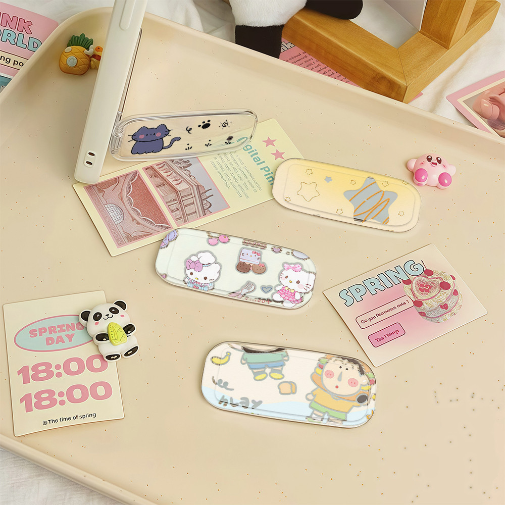 ขาตั้งติดเคสโทรศัพท์ พร้อมกระจกแข็ง ตุ๊กตาแมวเคธี ดาวหัวใจดอกไม้ ติดตั้งง่ายสะดวกวางเครื่อง ใช้กับเคสมือถือ ของจัดส่งฟรี