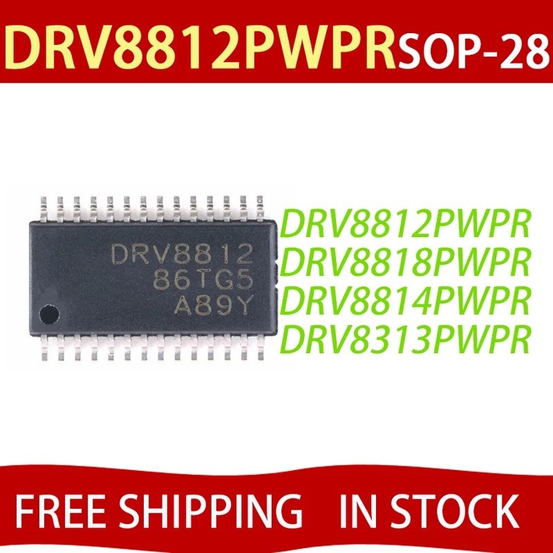 5PCS DRV8812PWPR 100% ใหม่ DRV8813 DRV8314PWPR DRV8812 DRV8313PWPR DRV8814 DRV8818 sop-28 ชิปเซ็ตในส