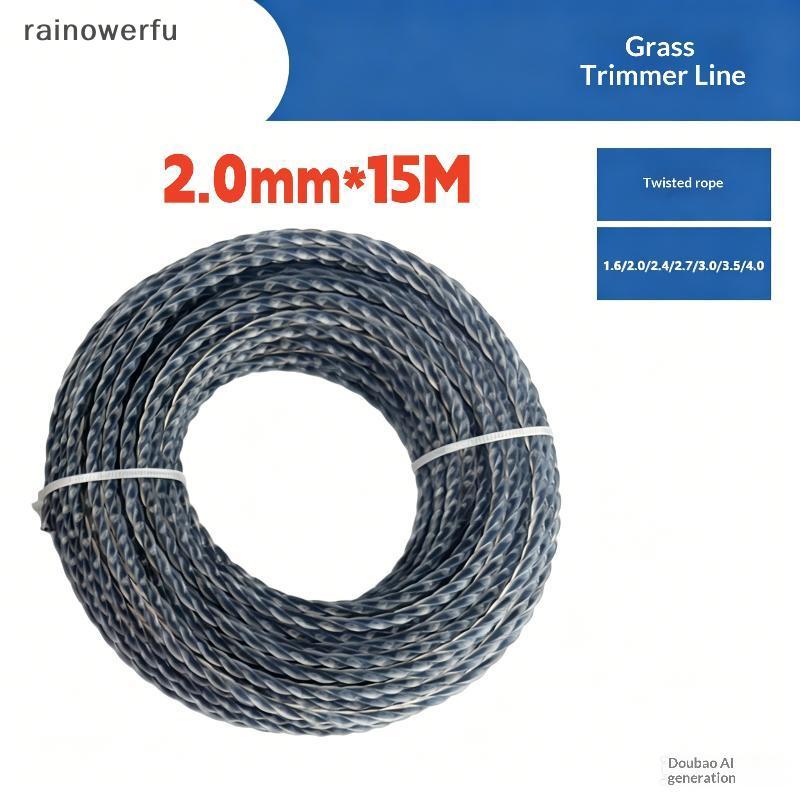 WER Core-Reinforced หญ้า Trimmer Line 2.0-4.0 มม.15 M ทนทานไนลอน Trimmer Spool สําหรับบ้านสวนสนามหญ้