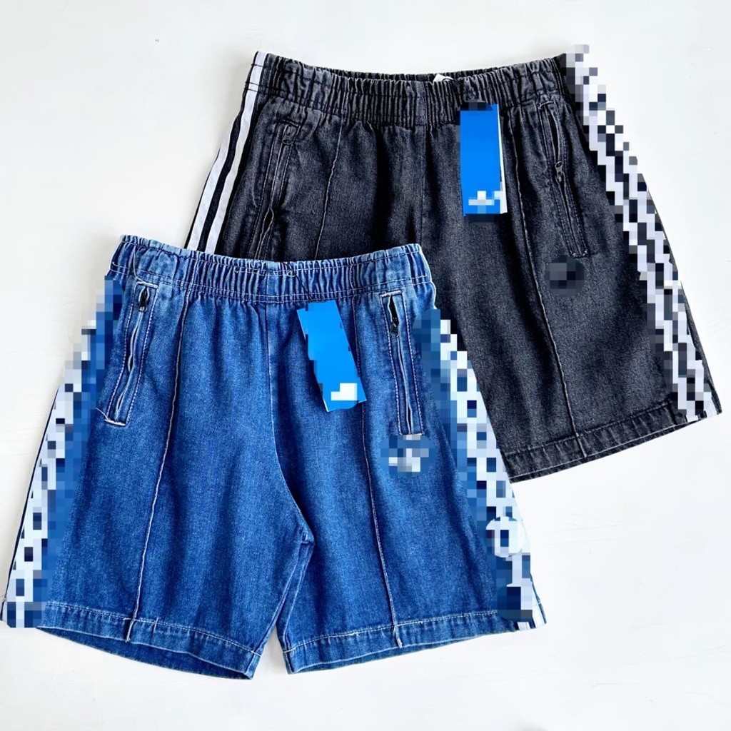 STRIPE DENIM SHORT PANTS