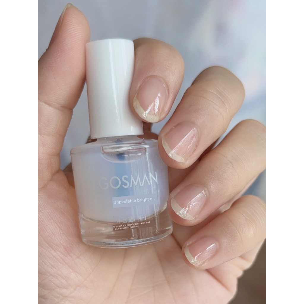 สีทาเล็บเจล น้ำยาทาเล็บ Gothman Water-Based Bright Oil โปร่งใสยาทาเล็บยาทาเล็บ No-Baking Quick-Dryin