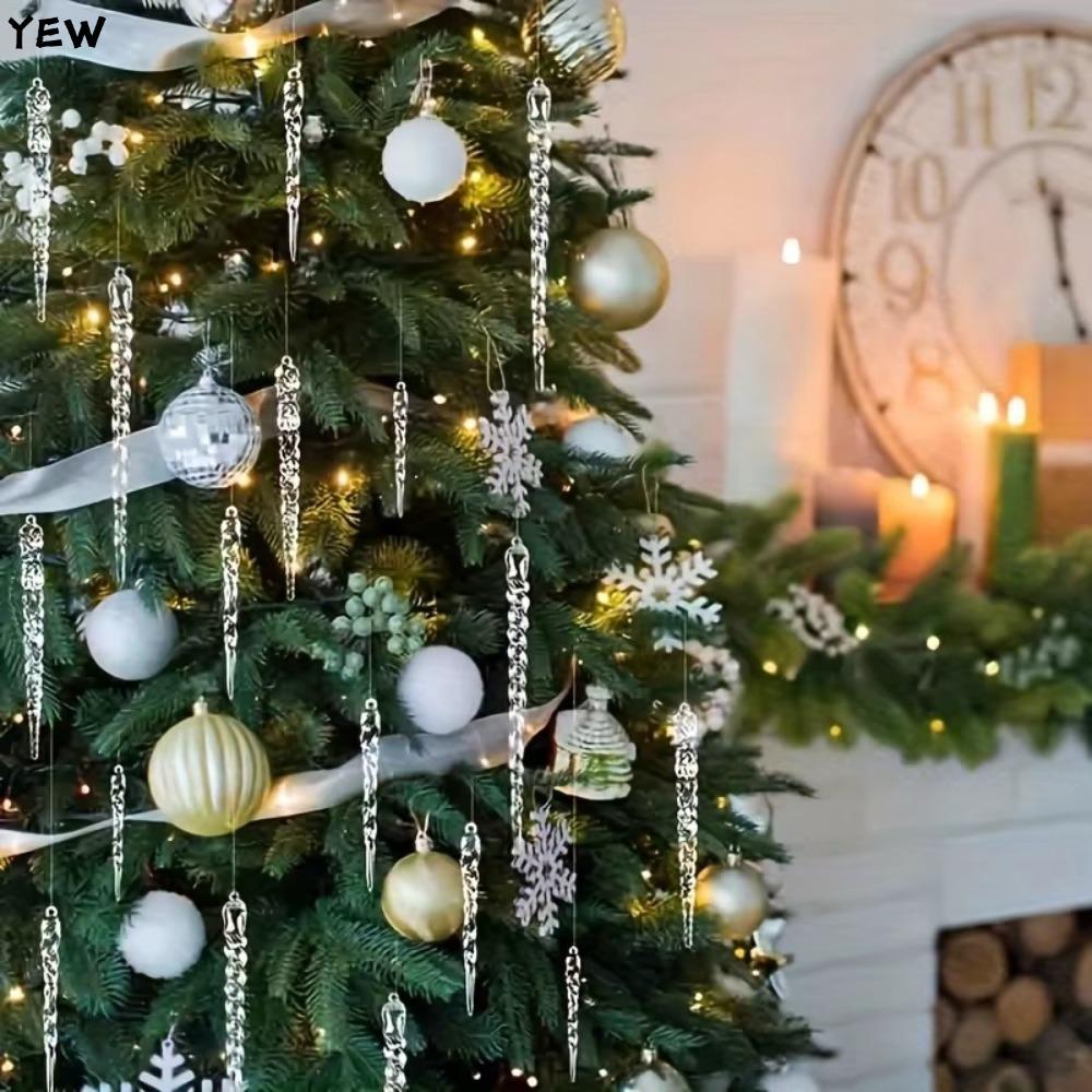 YEW Icicle ตกแต่ง,อะคริลิค Creative Christmas Tree เครื่องประดับ,คริสตัลโปร่งใสแขวนจี้ Party Holiday