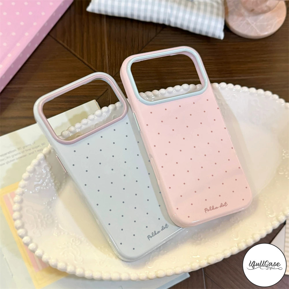 เคสซอฟต์เจลลี่สีพาสเทล ลายจุด นุ่มสบาย กันกระแทก น่ารัก รองรับ IPhone 18 16 17 14 15 13 12 11 Pro Max Air 18 17 13 Pro