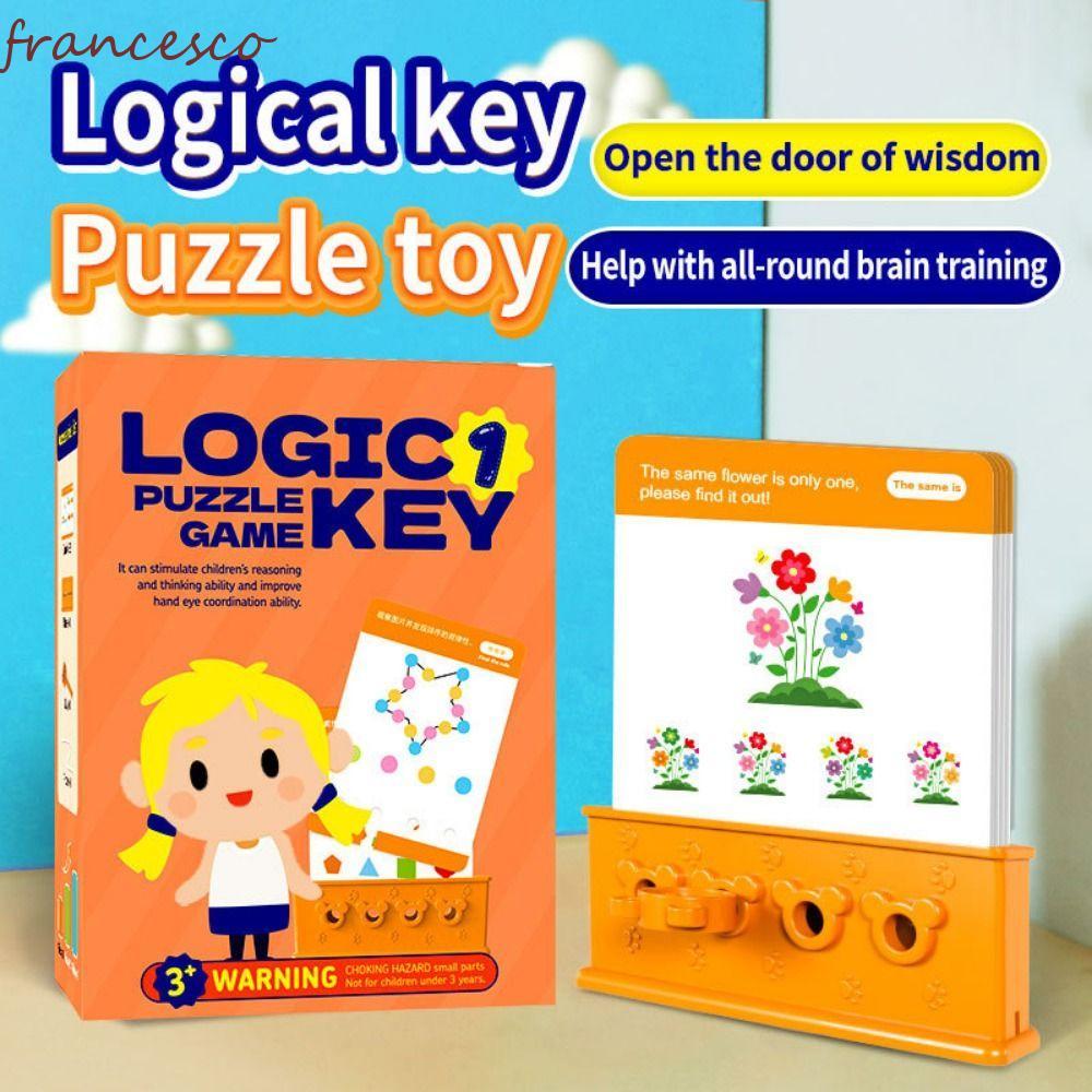 FRANCESCO Logic Key Thinking Training, 3D Montessori English Logic Key Puzzle Game, Early Educationa