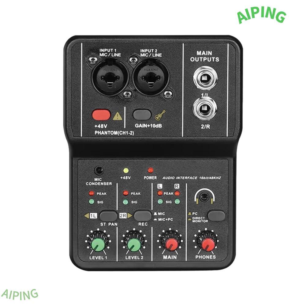 NG1ZX คอนโซลมิกเซอร์เสียง, 2 ช่อง 48V Power Sound Mixing Board, ความเข้ากันได้สูงอินเทอร์เฟซ USB 16B