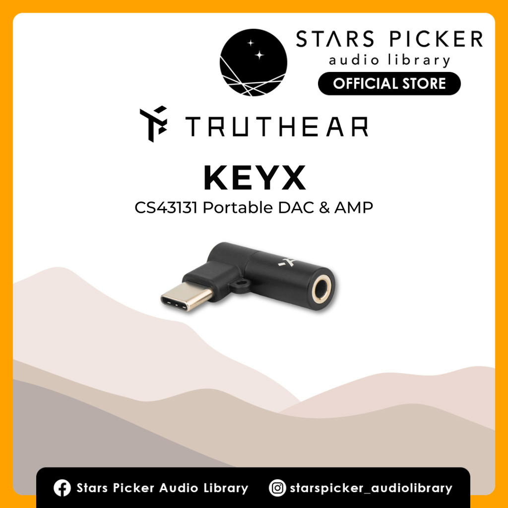 TRUTHEAR KEYX - Portable USB-C DAC & AMP Cirrus Logic CS43131 Dongle DAC พร้อมเสียง