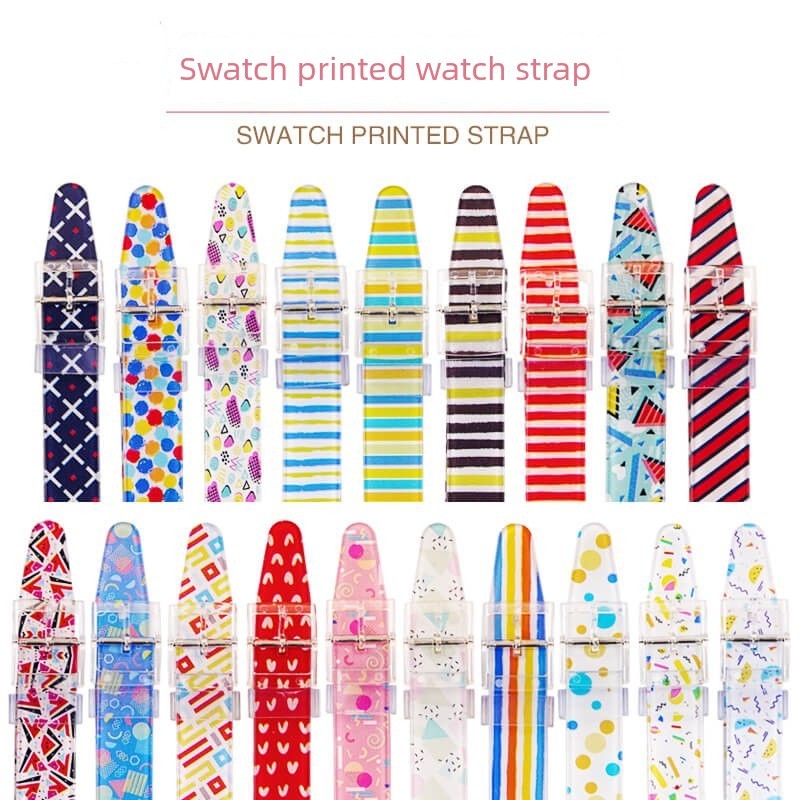 นาฬิกาเด็กผู้หญิง นาฬิกาผู้หญิง สายนาฬิกา Swatch สายนาฬิกาซิลิโคนยาง Swatch สายนาฬิกา16/17/19มม.