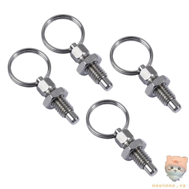 Moon 4 ชิ้น Pull Ring Indexing Plunger Knob Plunger Lock-Out Type Knob Plunger