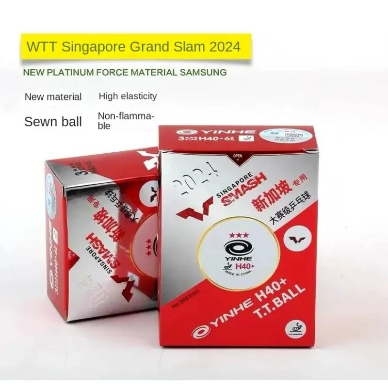 LJJ YINHE 3 Star WTT 2024 Singapore Grand Slam Tournament ตารางเทนนิส Seam H40 + ลูกของที่ระลึก