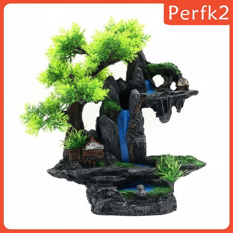 [Perfk2] Aquatic Habitat Rockery Landscape Resin Mountain Aquatic Habitat Decorative