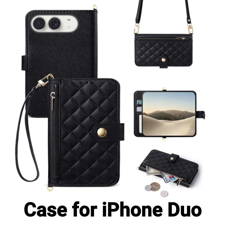 เคสโทรศัพท์มัลติฟังก์ชั่น เหมาะสําหรับ iphone duo Crossbody & Shoulder & Clutch Wallet Flip Card Dia