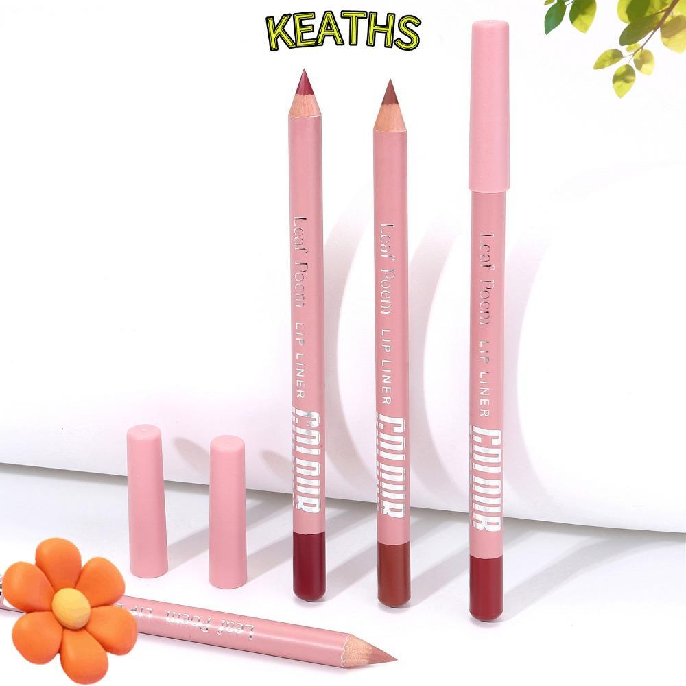 KEATHS Matte Lipliner Pencil, Plumping Long Lasting Lipstick Pencils, Waterproof Moisturising Liplin