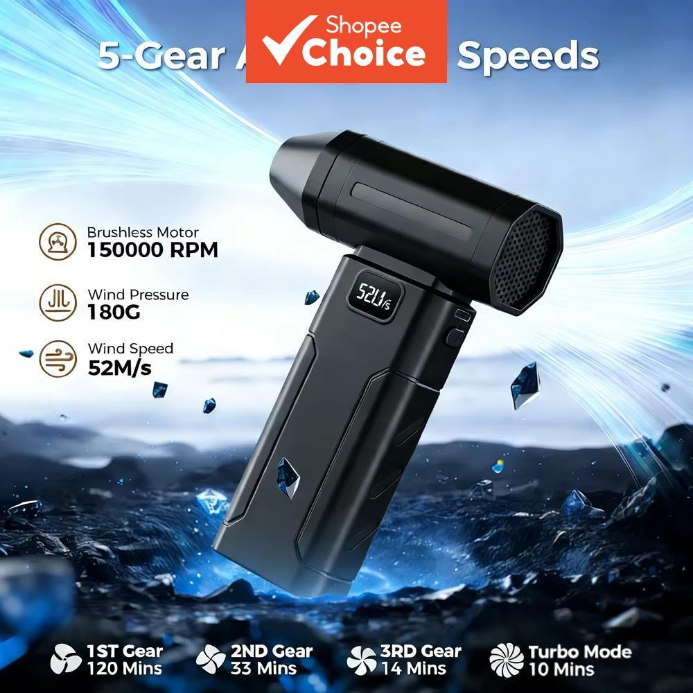 One Set X8 Turbo Jet Fan Blower พร้อมไฟ, 150000RPM 5 Gear ไม้ปัดลมทรงพลัง เป่าลมไฟฟ้า เครื่องดูดฝุ่น เครื่องดูดฝุ่น เครื่องดูดฝุ่นขนาดเล็ก พัดลมรุนแรง