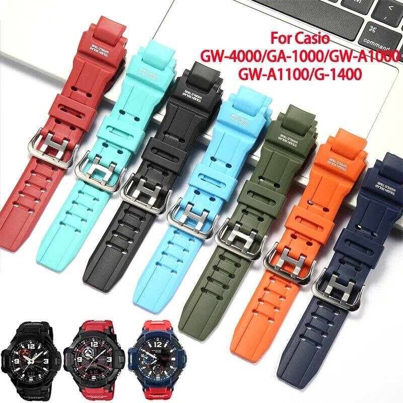 นาฬิกาอุปกรณ์เสริมสําหรับ Caiso GW4000 GA1000 GW-A1000 สายคล้องคอผู้ชายกีฬายางกันน้ําสายนาฬิกาซิลิโค