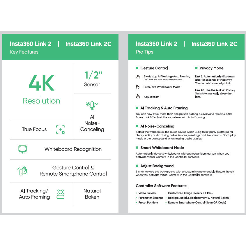 Ta360 Link 2/2C 4K Webcam Gimbal AI Tracking with crophone - รับประกัน 1 ปีTH99 XTNF