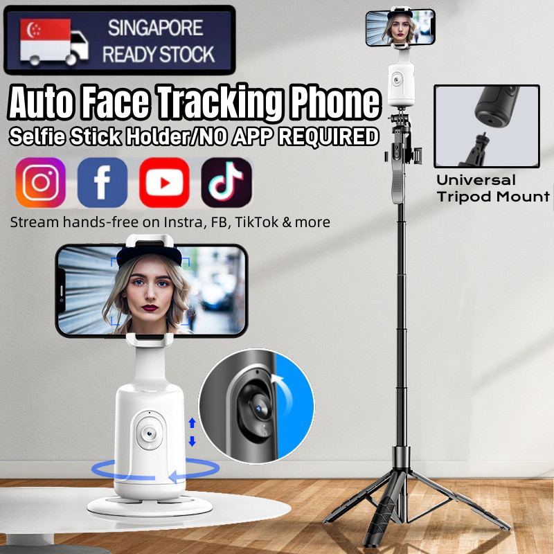 [SG] 360° อัตโนมัติหมุนการติดตามใบหน้ากล้องGimbal Stabilizerที่วางโทรศัพท์AI FollowUpวิดีโอVlog Live
