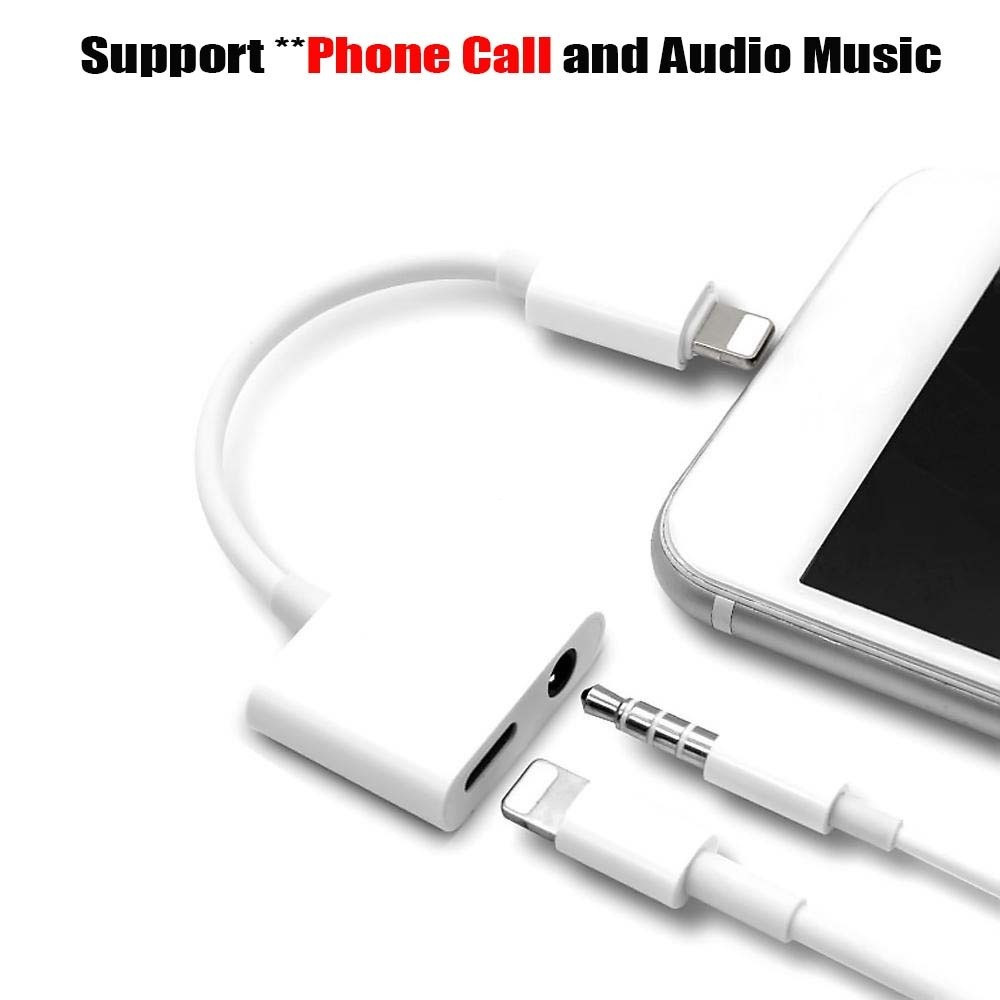 2 IN 1 อะแดปเตอร์หูฟังแจ็ค 3.5 มม.AUX สายไฟ SplitterHT99 MB9E