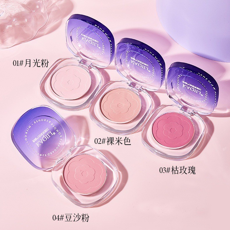 Kaqili Milk Coffee Bubble Gradient Blush Monochrome Peach Matte Brightening Natural Expansion Color 