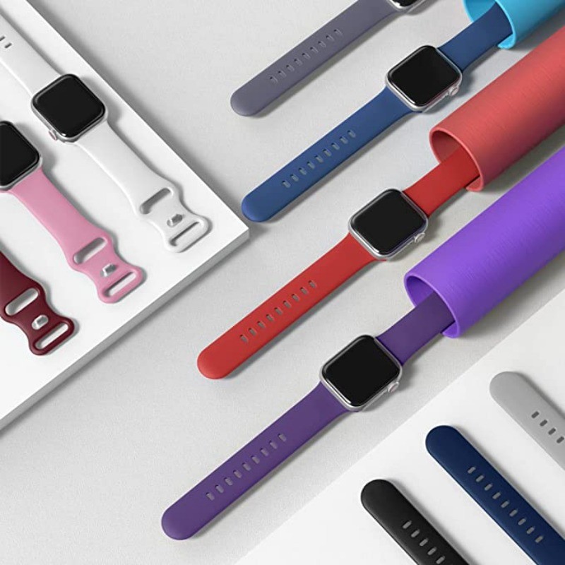 สายซิลิโคนอ่อนนุ่มเข้ากันได้สําหรับ แอปเปิล ดู พิเศษ2 ชุด 10 9 8 กับ 7 6 5 4 3 2 1 สําหรับ iดู พิเศษ 49 มม.45 มม.41 มม.44 มม.40 มม.42 มม.38 มม.46 มม.สายรัดข้อมือกีฬาวงสร้อยข้ - รูปที่ 7