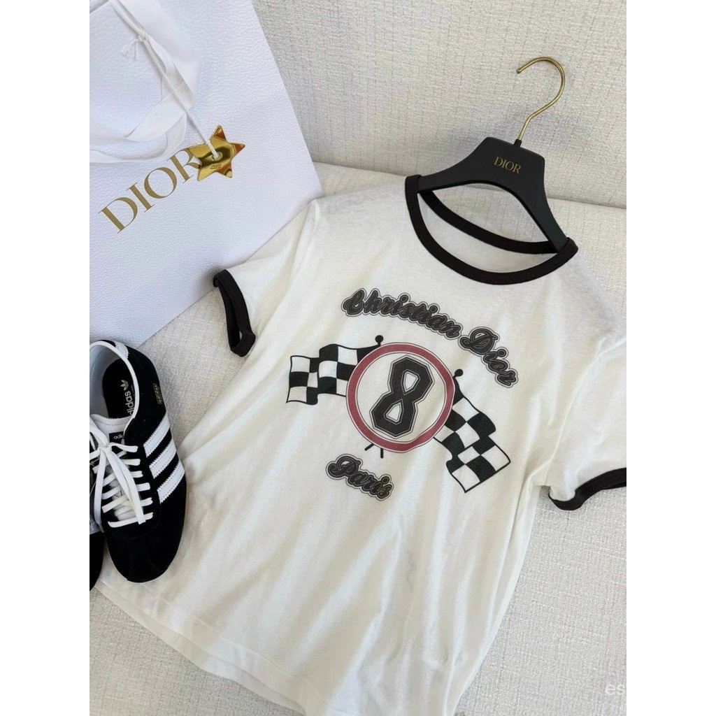 เสื้อยืดแขนสั้นพิมพ์ลายจากผ้าลินิน DIO * R Number 8