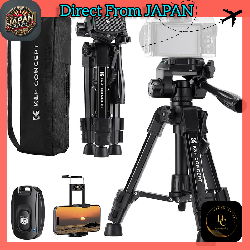 K&F CONCEPT Mini Tripod for Cameras, Compact Camera Tripod with 360° Ball Head, 63cm Desktop Tripod 