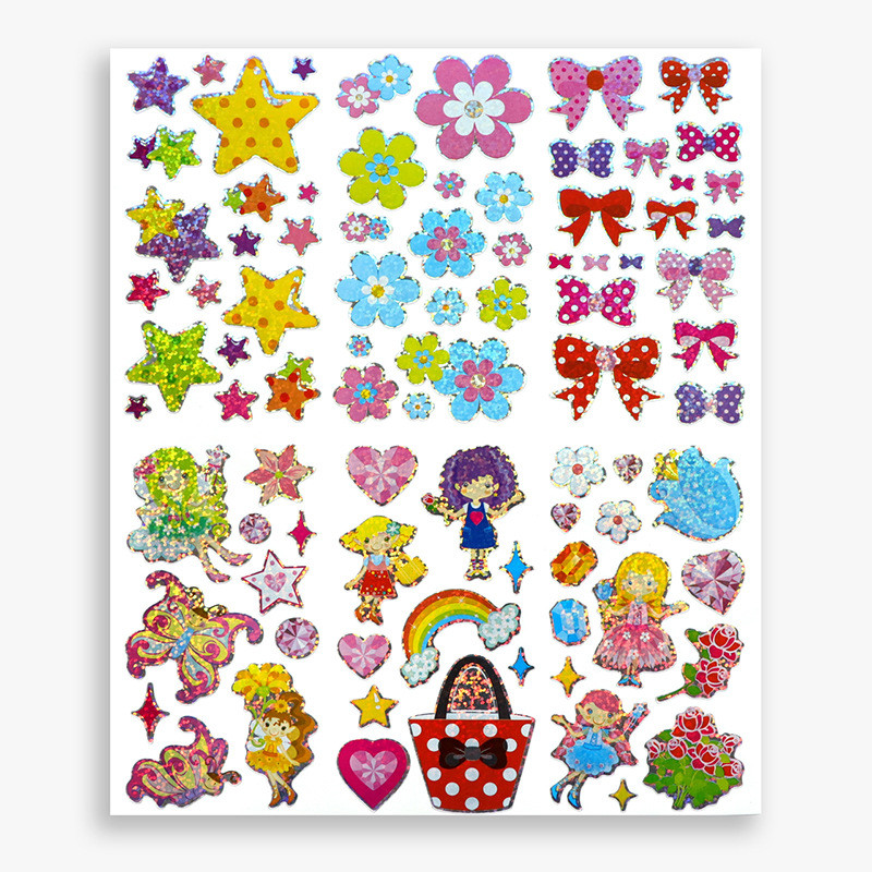 Gilding Laser Stickers สติ๊กเกอร์กาว Dot Small Square Laser Stickers สติ๊กเกอร์เด็ก 541014