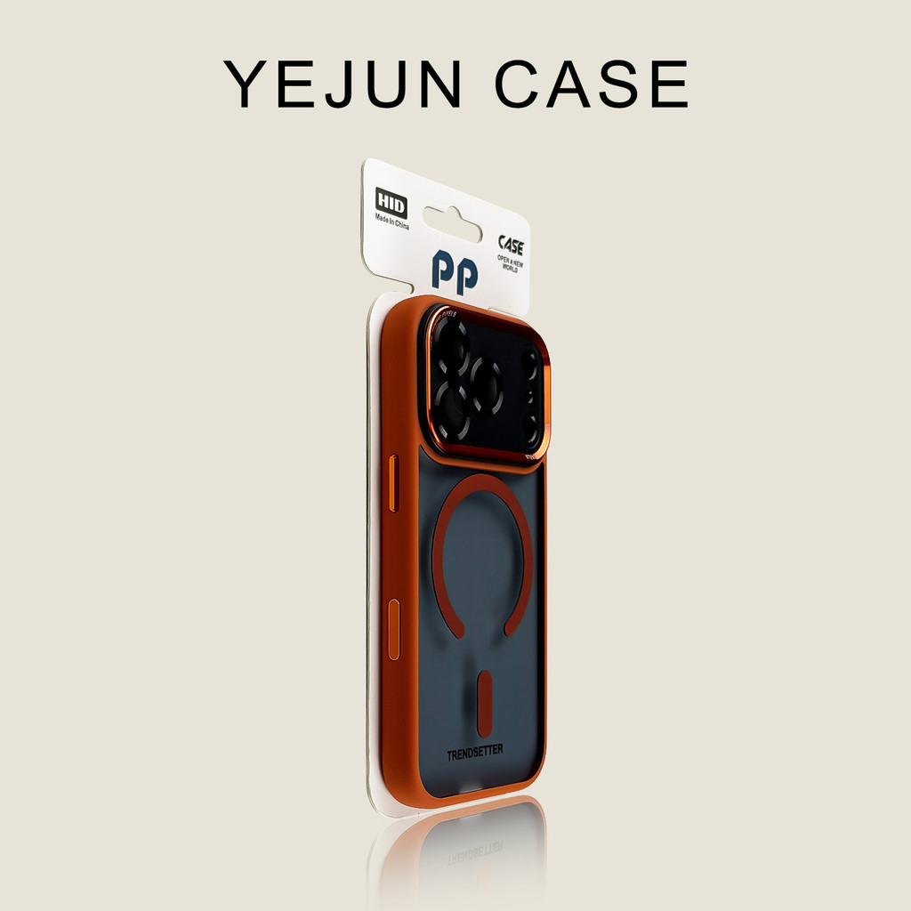 เคส iphone iphone 17 pro max case Yejun เหมาะสำหรับ IPhone 17เคสมือถือออเรนจ์ชิลด์แม่เหล็กโปร่งใส ip